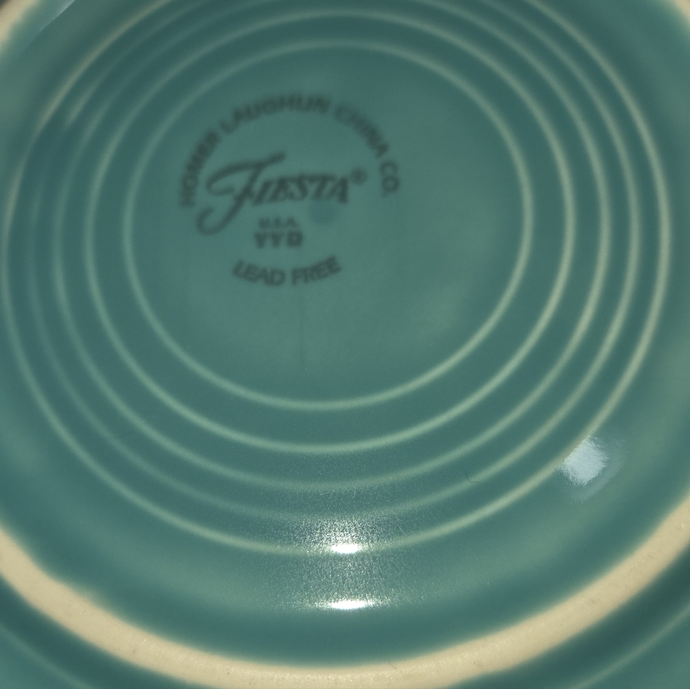 Vintage Turquoise Fiesta Salad Plate - Picture 6 of 8
